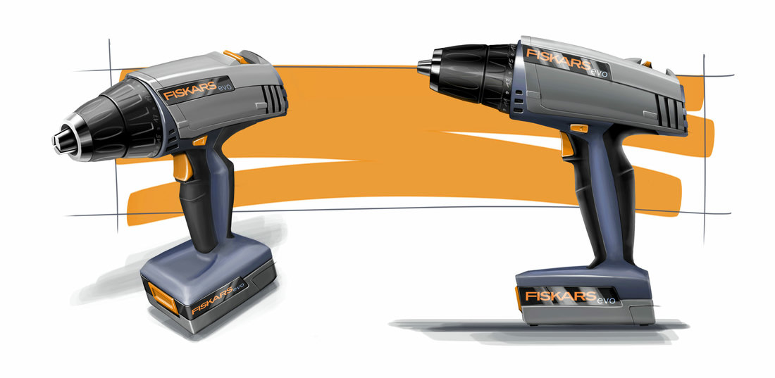 A designsketch of an electric drill