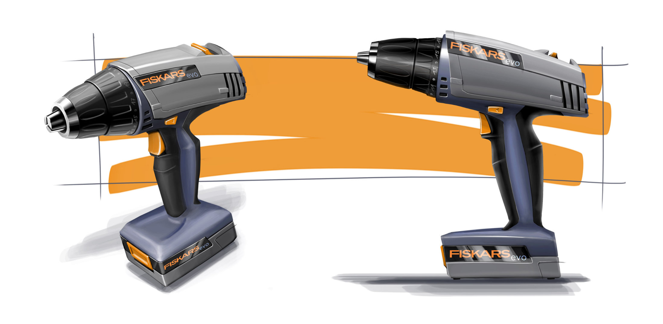 A designsketch of an electric drill