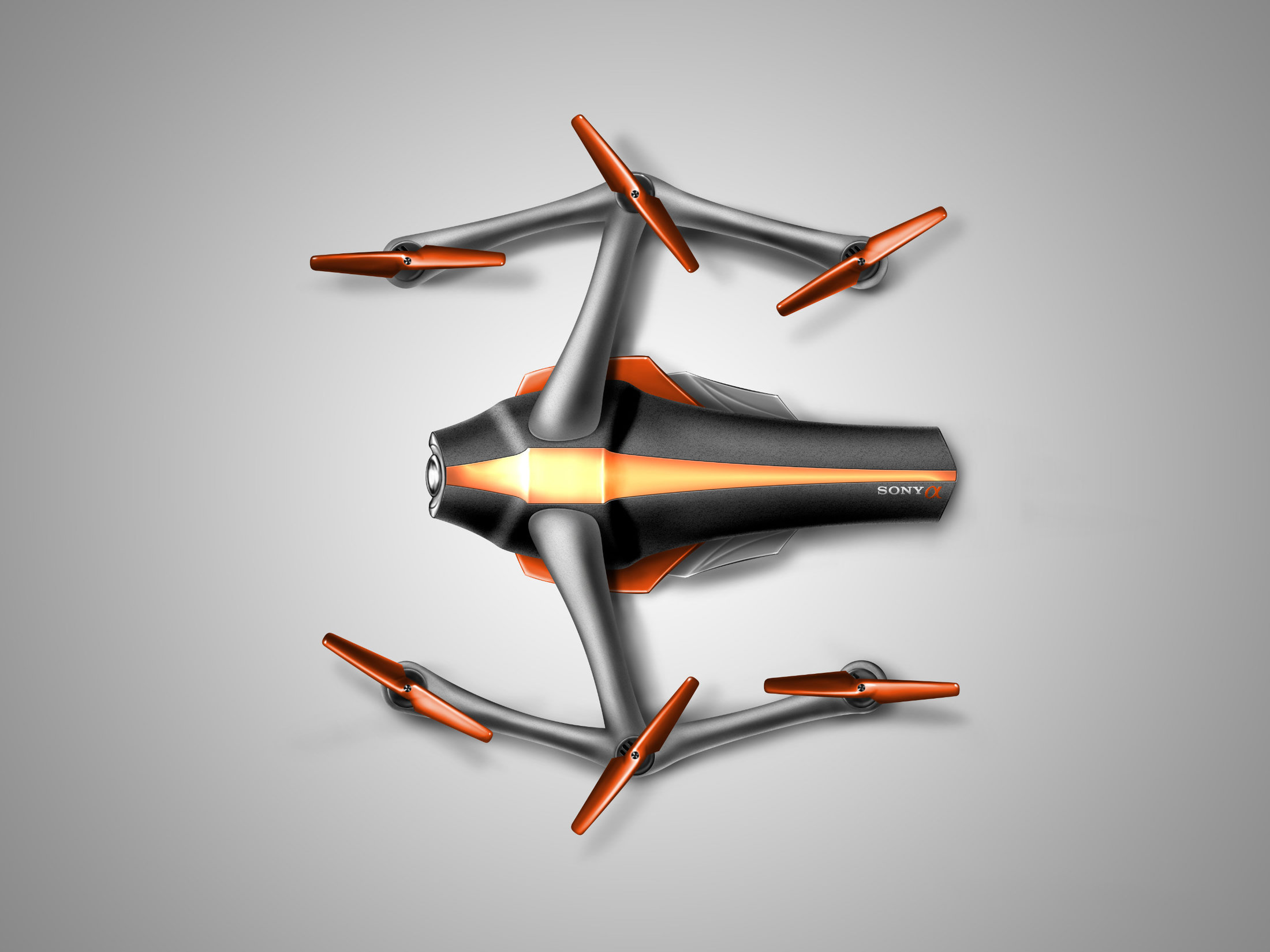 A digital image of a drone top perspektive