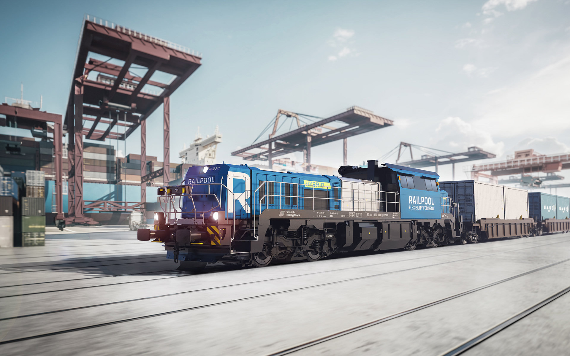 Vossloh Modula loc in the lading port